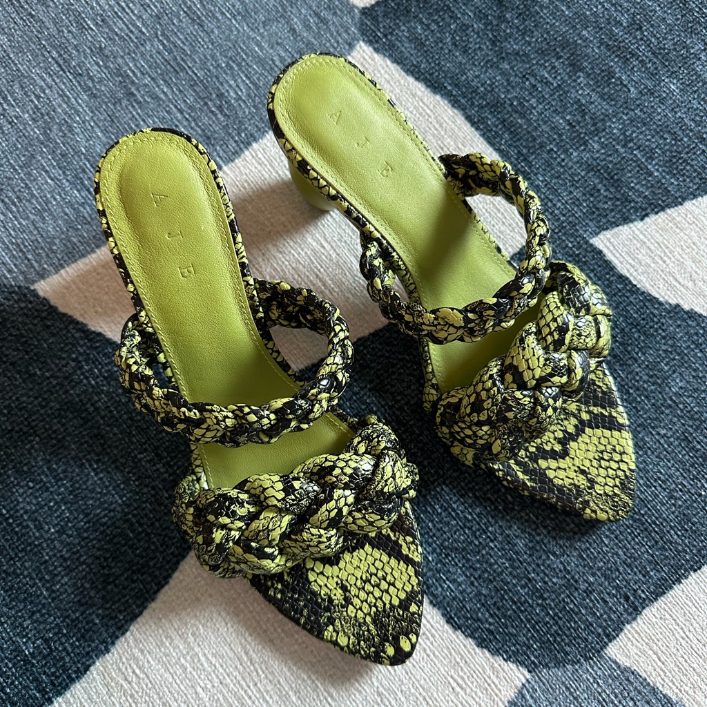 Aje Snake Print Sandals- Size 39